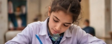 طالبة أثناء الدراسة